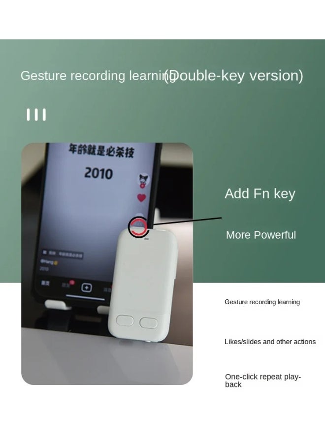 Remote Control for TikTok, Kindle App Page Turner, Bluetooth Camera Video Recording, Tik Tok Scrolling Ring for Sending on iPhone, iPad, iOS, Android Camera Remote Shutter Selfie Button, Black.