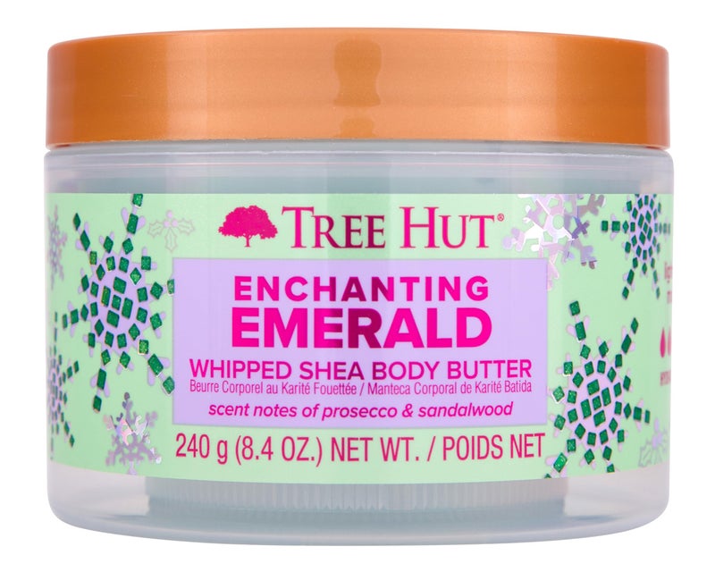 Tree Hut Enchanting Emerald Whipped Shea Body Butter | Long-lasting Hydration Leaves Skin Feeling Soft & Moisturized | Limited Edition Holiday | 8.4 fl oz. - Image 1