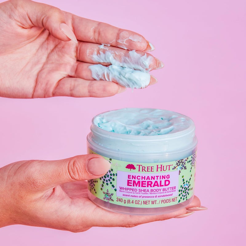 Tree Hut Enchanting Emerald Whipped Shea Body Butter | Long-lasting Hydration Leaves Skin Feeling Soft & Moisturized | Limited Edition Holiday | 8.4 fl oz. - Image 5