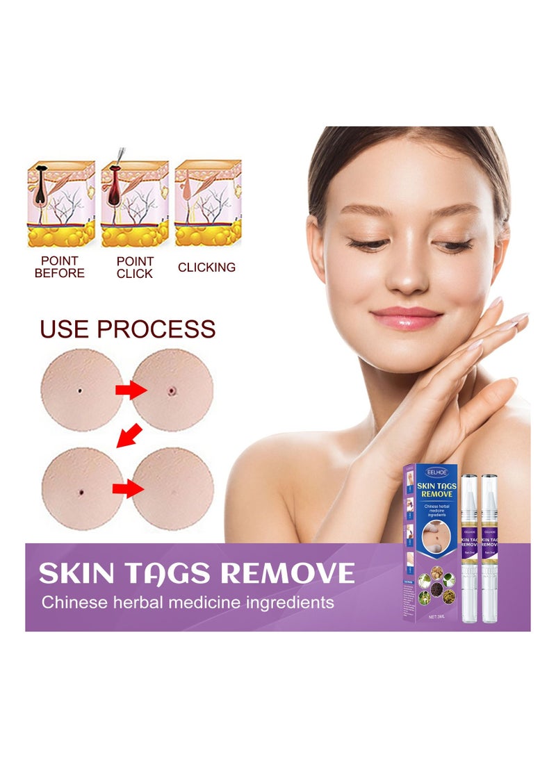 EELHOE Skin Tags Removal Liquid Pen 2 Pcs Set - Image 2