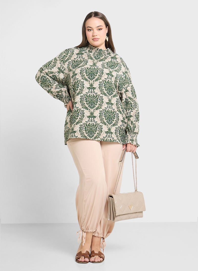 جينجر بلس بلوزة بوهيمية بطبعة زهور - Image 4