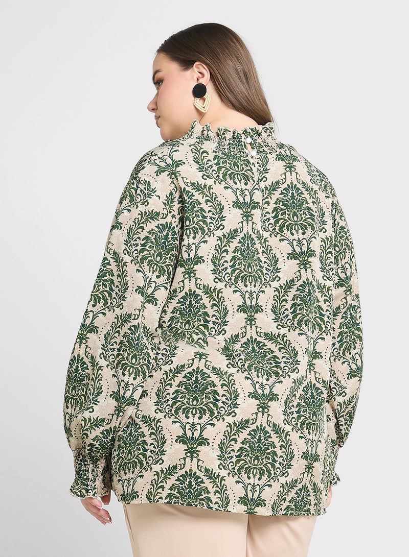 جينجر بلس بلوزة بوهيمية بطبعة زهور - Image 2