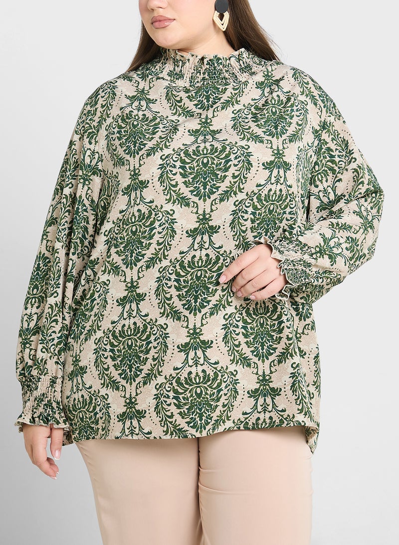 جينجر بلس بلوزة بوهيمية بطبعة زهور - Image 3