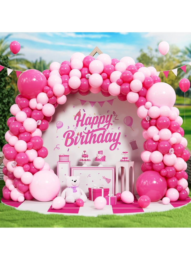 بالون الوردي قوس مجموعة ، 138 قطعة ماتي الوردي الساخن الباستيل الطفل بالون الوردي اللثي إكليل , مناسبة لأنّ بنت أميرة موضوع عيد ميلاد العروس طفل دش عرس خطوبة عيد الحب التخرج الطرف الديكور - Image 1