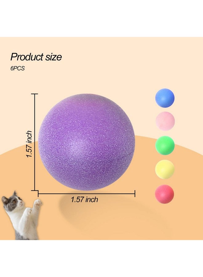 Andiker Cat Track Toy Balls, 6pcs Colorful Cat Toys for Indoor Cats Lightweight and Bounce Durable 1inches Replacement Balls for Cat Tower Toy (6pc) - Image 3