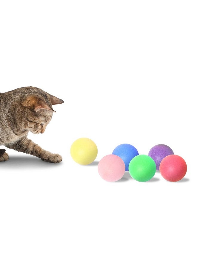 Andiker Cat Track Toy Balls, 6pcs Colorful Cat Toys for Indoor Cats Lightweight and Bounce Durable 1inches Replacement Balls for Cat Tower Toy (6pc) - Image 1