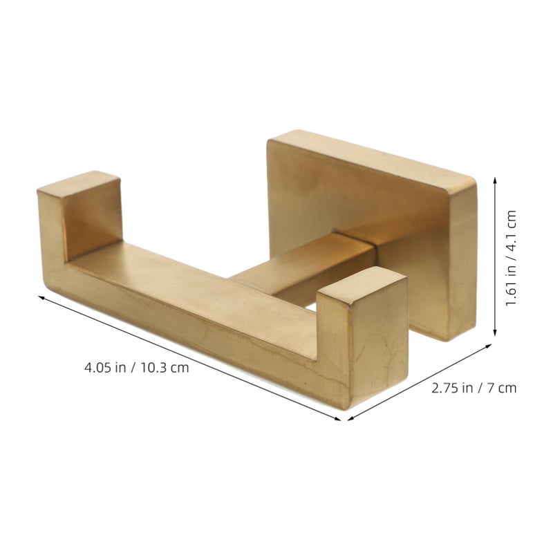 Gold Stainless Steel Heavy Duty Cubicle Coat Hook Adhesive for Office - Image 3