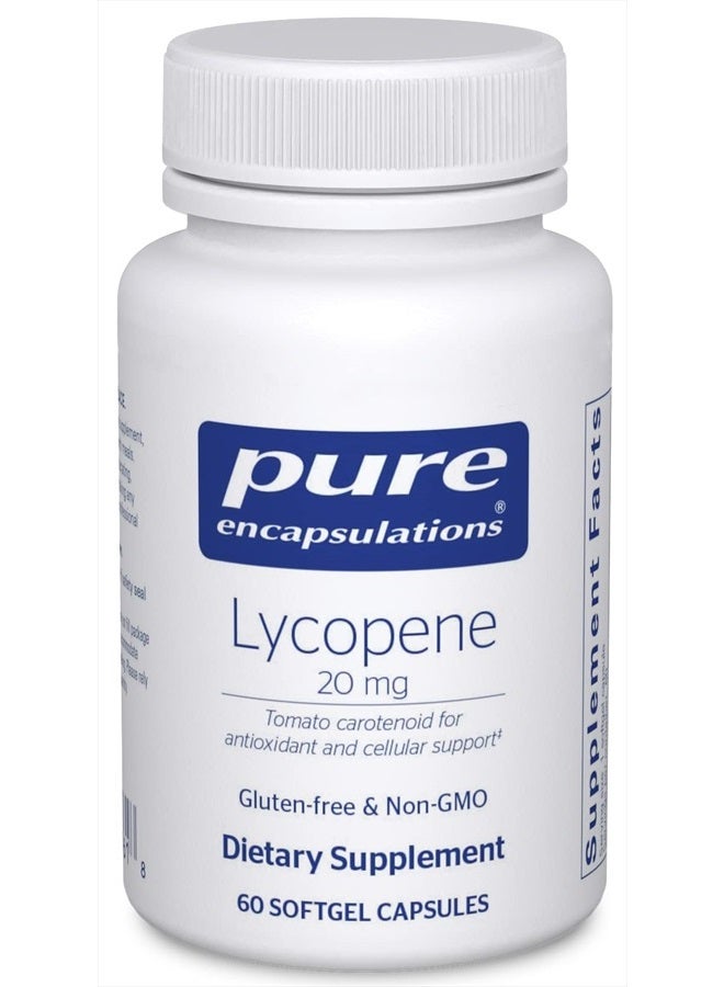 Pure Encapsulations Lycopene 20 mg | Dietary Supplement for Cellular and Macular Support | 60 Softgel Capsules - Image 1
