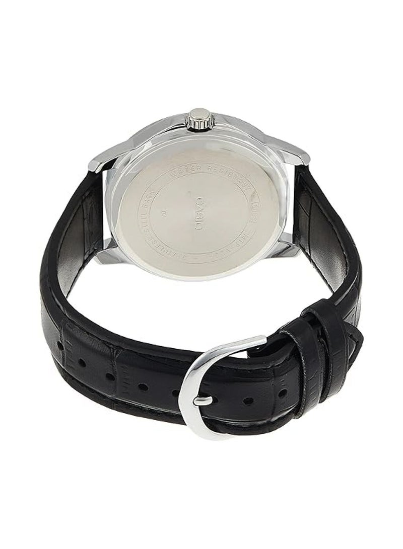 CASIO ساعة يد أنالوج مقاومة للماء للرجال MTP-V004L-7AUDF - 42 مم - سوداء - Image 4