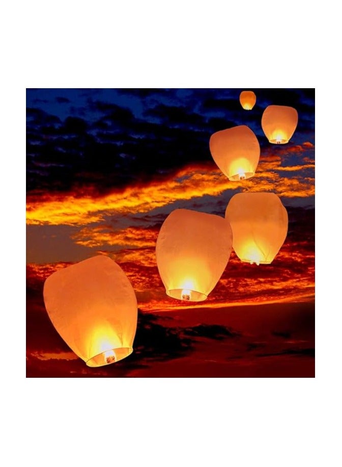 Sky Chinese Lanterns 10Pack, Sky Lanterns to Release in Memory, Love Color Large Memorial Paper Lanterns Birthday Wedding Funeral Christmas to Make Wishes(Color-10pcs) - Image 5