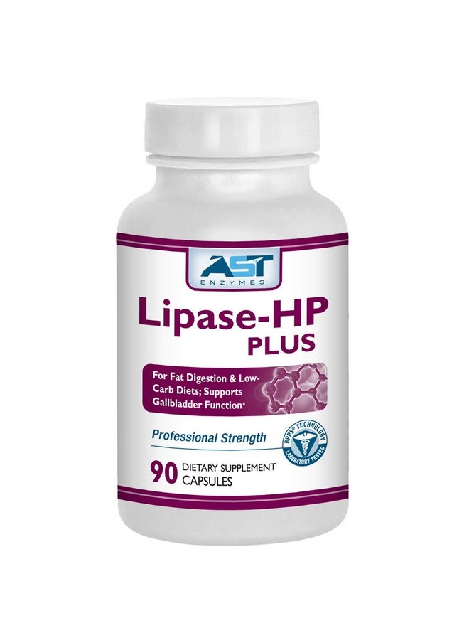 AST Enzymes Lipasehp Plus 90 Vegetarian Capsules Fat Digestion Support Keto Diet Digestive Enzyme Formula  - Image 1