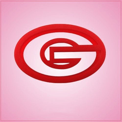 Oval Letter G Cookie Cutter 2-1/2 inches tall  4 inches wide Red