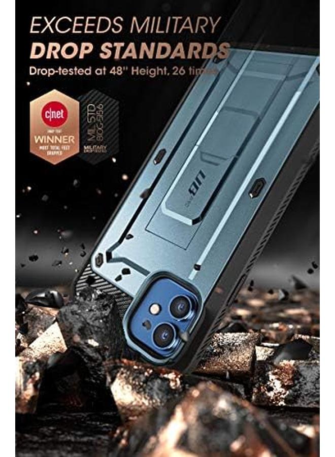 SupCase Unicorn Beetle Pro Series Case For Iphone 12 Mini 2020 Release 5.4 Inch Built In Screen Protector Full Body Rugged Holster Case Cerulean - Image 3