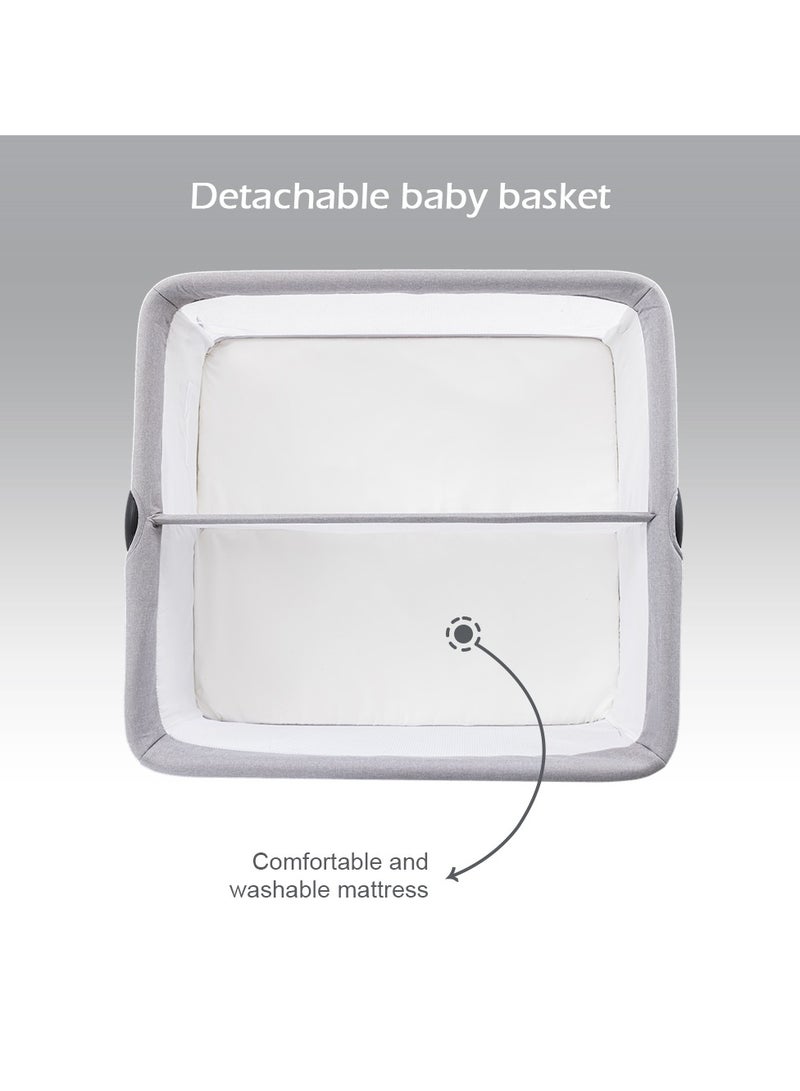 TEKNUM Teknum FELLOW 2 Twin Bedside Crib Bassinet - Grey  - Image 5