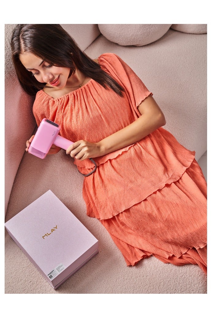 ملاي مصر جهاز ملاي T14A لازالة الشعر بتقنية IPL - لون وردي - Image 2