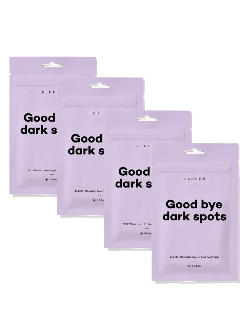 ELDEEN Good Bye Dark Spots - Eldeen Microdart Project: Dark Spot Patch - The Ultimate Solution for Your Skin, fade any dark spot, clear, 6 darts, Packages of 1, 2, 4, and 8 (Pack of 4)