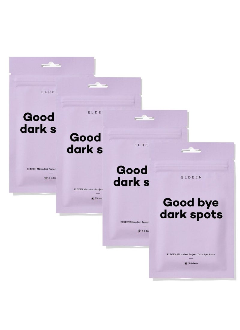 ELDEEN Good Bye Dark Spots - Eldeen Microdart Project: Dark Spot Patch - The Ultimate Solution for Your Skin, fade any dark spot, clear, 6 darts, Packages of 1, 2, 4, and 8 (Pack of 4)  - Image 1