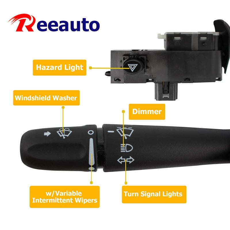 Reeauto Multifunction Turn Signal Switch and Windshield Wiper Control Replacement for 2002-2008 Ram, 2005-2010 Dakota, 2004-2009 Durango - Image 3