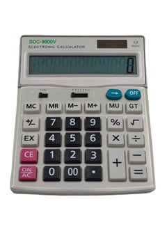 ماركة غير محددة آلة حاسبة إلكترونية لحل العمليات الحسابية السهلة والمعقدة SDC-9800V، مزدوجة الطاقة، مزودة بشاشة LCD كبيرة للمكاتب والمحاسبين والاستخدام الشخصي في المنزل أو المدرسة  - Image 1