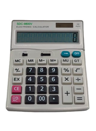 Electronic Calculator, for solving easy and complex mathematical operations SDC-9800V , dual power, equipped with a large LCD screen for offices, accountants, and personal use at home or school - pzsku/Z9F3BE97C0747038BDD47Z/45/_/1736432747/3a64b012-d886-40b9-aa9f-b261daa59cd8