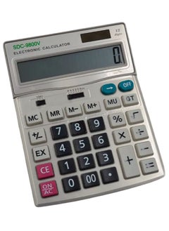 ماركة غير محددة آلة حاسبة إلكترونية لحل العمليات الحسابية السهلة والمعقدة SDC-9800V، مزدوجة الطاقة، مزودة بشاشة LCD كبيرة للمكاتب والمحاسبين والاستخدام الشخصي في المنزل أو المدرسة  - Image 2