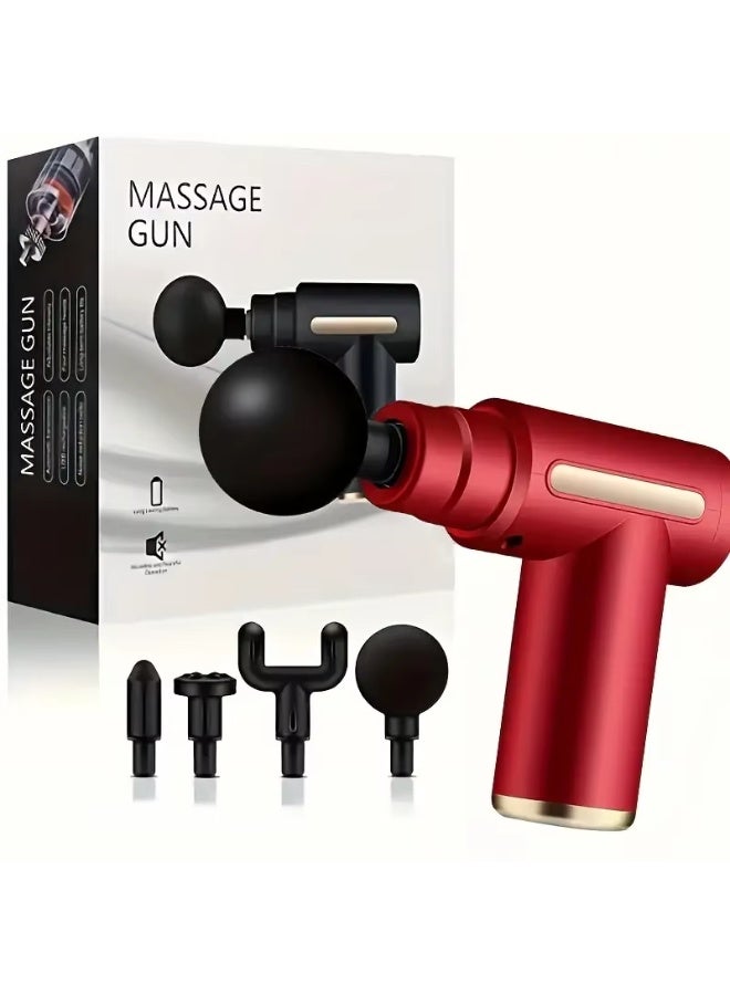 مسدس تدليك عضلات محمول – خفيف الوزن متعدد الرؤوس - Image 1