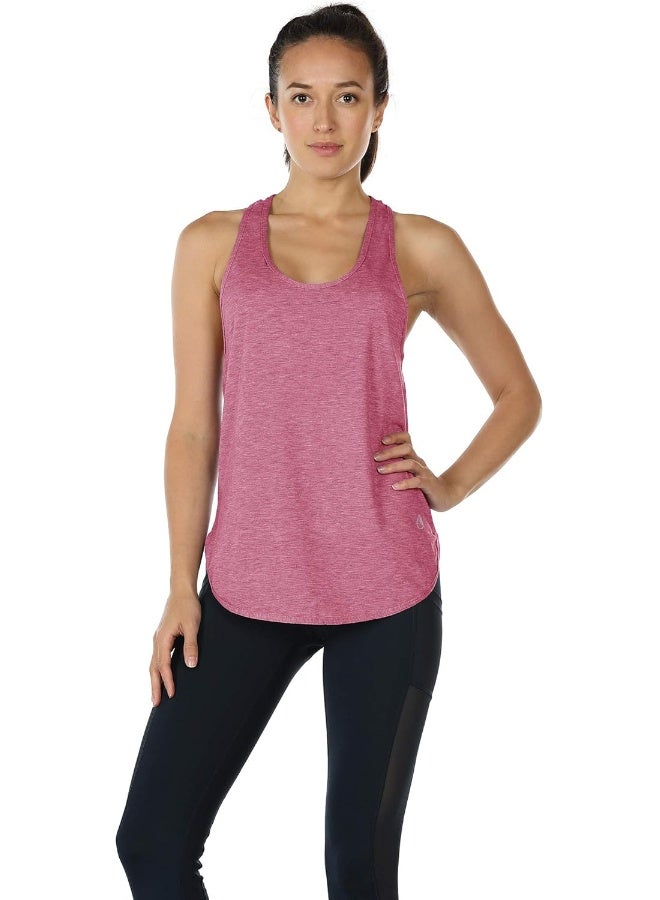 icyzone icyzone Women's Racerback Workout Athletic Running Tank Tops Loose Fit (Pack of 2)  - Image 2