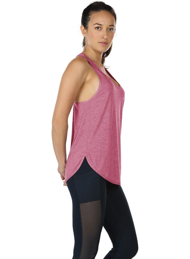 icyzone icyzone Women's Racerback Workout Athletic Running Tank Tops Loose Fit (Pack of 2)  - Image 3