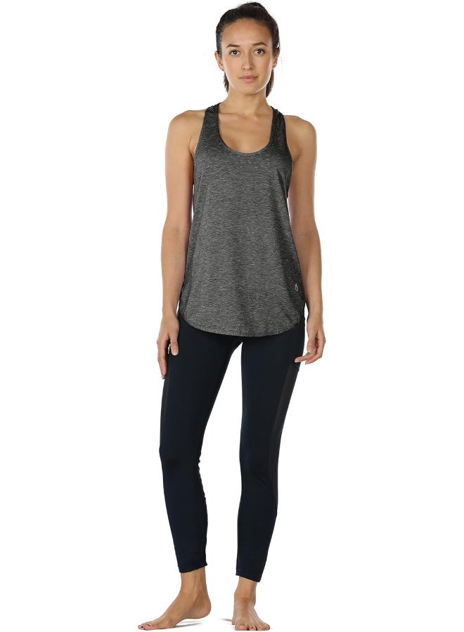 icyzone icyzone Women's Racerback Workout Athletic Running Tank Tops Loose Fit (Pack of 2)  - Image 5
