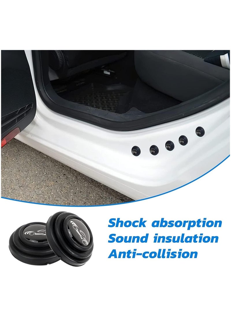 RATSAW - 40PCS Car Door Shocks Absorber PVC Car Door Side Shock Absorbing Protection Stickers Silicone Sound Insulation And Shock Absorbing Gasket Fit For Car Gasket Parts Black - Image 1