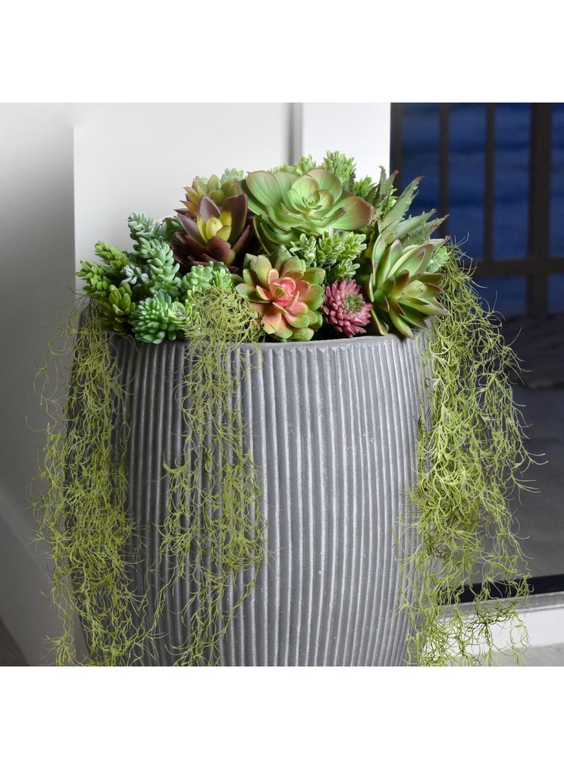 SOLARAE Faux Greenery Vines, 6 Pcs 33" Artificial Hanging Plants, Hanging Moss Garland, Moss Décor Hanging Vines, Fake Vines for Art Landscape, Gardening Decor, DIY Projects, Yellowish Green - Image 3