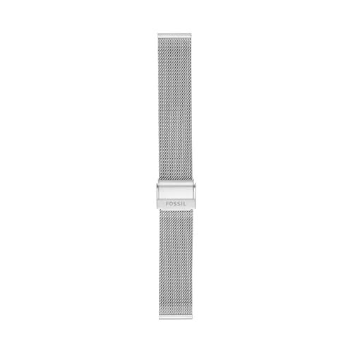 Fossil Womens 18mm Mesh Interchangeable Watch Band Strap Color Silver Model S181376 - Image 1