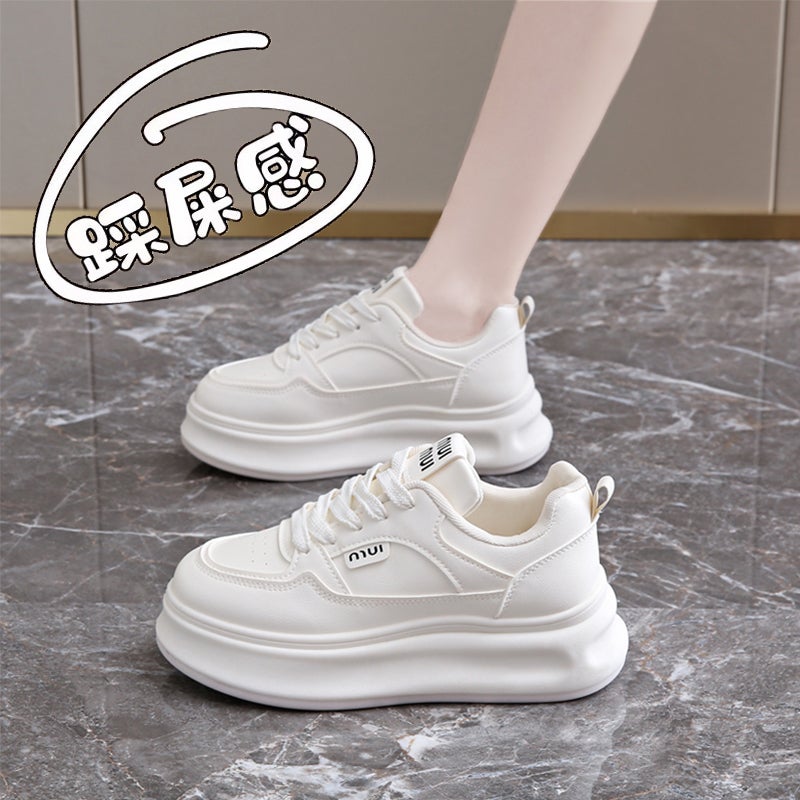Women'S Shoes Small White Shoes Women'S Autumn Thick-Soled Increased 6Cm Sports Shoes 34 Yards - Image 2