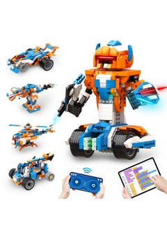 Robot X Robot Building Kit, 12-In-1 Programmable App Rc Robot/Car Robotics Coding Set, Stem Projects Educational Birthday Gifts For Boys Girls Kids Aged 8-12 (600 Pieces)