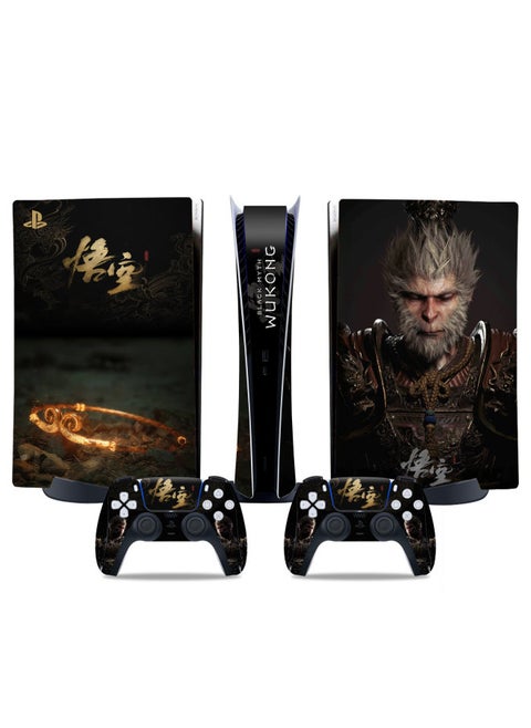 PS5 Game Machine Sticker Black Myth Wukong Color Film Protective Film Optical Drive Digital Handle Color Sticker-Color:TN-DigitalPS5-0001