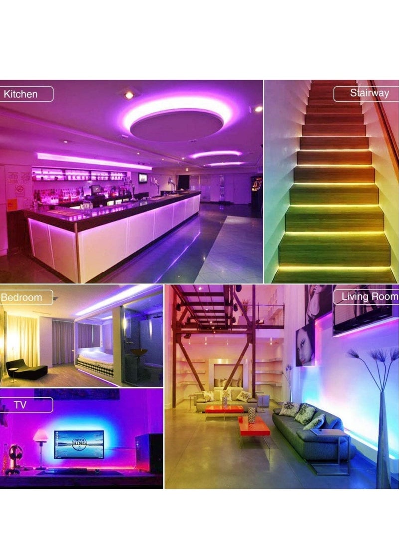 Mult-Color LED Light Strip 2M USB RGB Waterproof Decoration Lighting with Remote Control Flexible Led Strip Lighting for Bedroom Kitchen Hotel Home TV Back (Color Changing) - Image 2