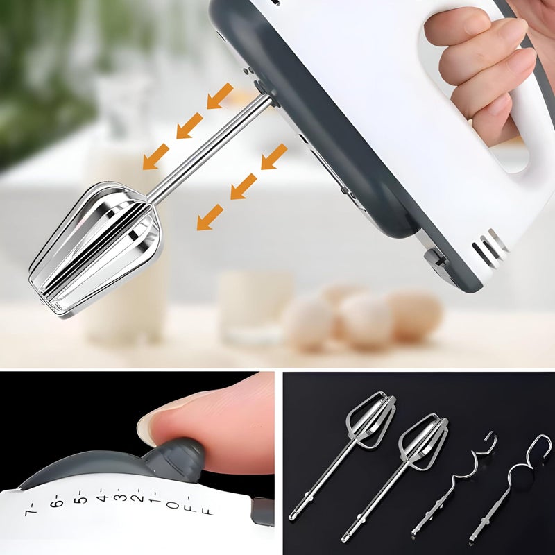 Fast Blender - 260W High Performance Hand Mixer with 7 Adjustable Speeds, Premium Stainless Steel Whisks, Dough Hooks, Egg Separator Tool for Perfect Mixing Results in Your Kitchen Daily - Image 4