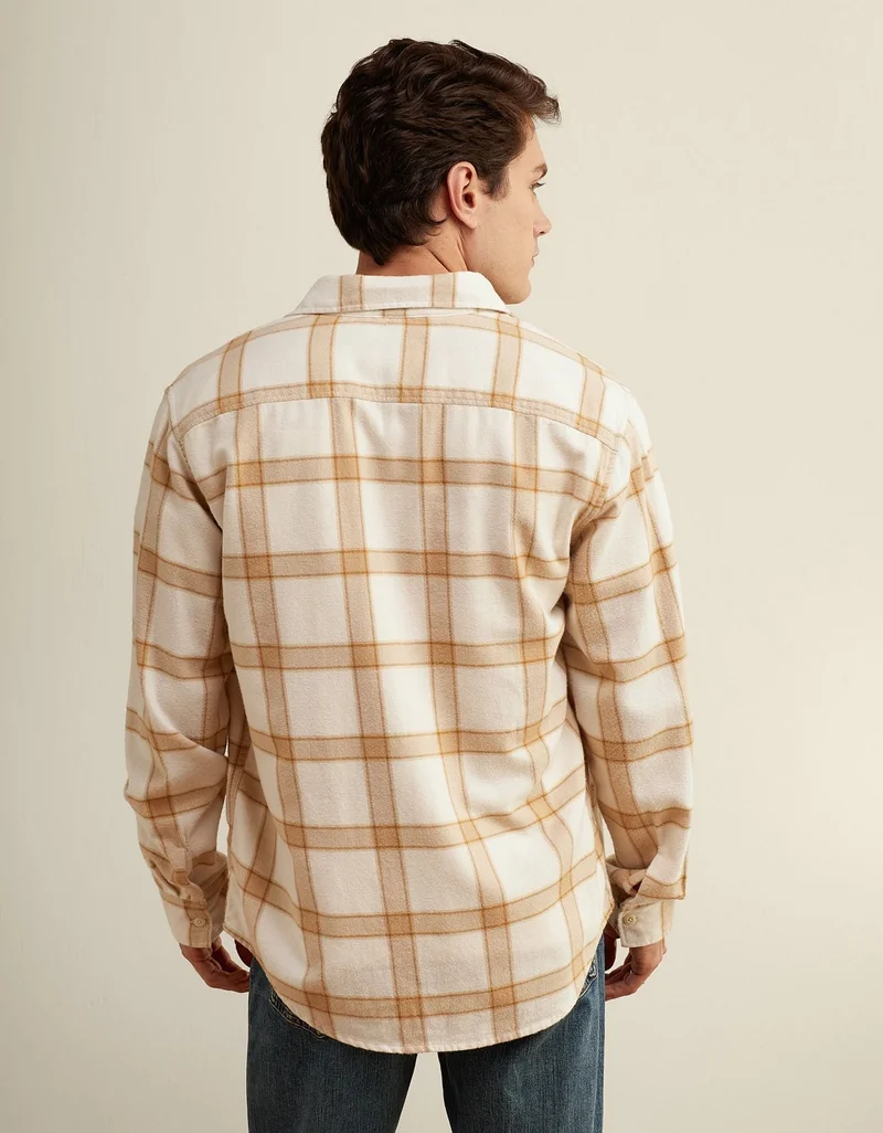 American Eagle  AE Relaxed Fit Everyday Flannel Shirt for Men | Best Price UAE