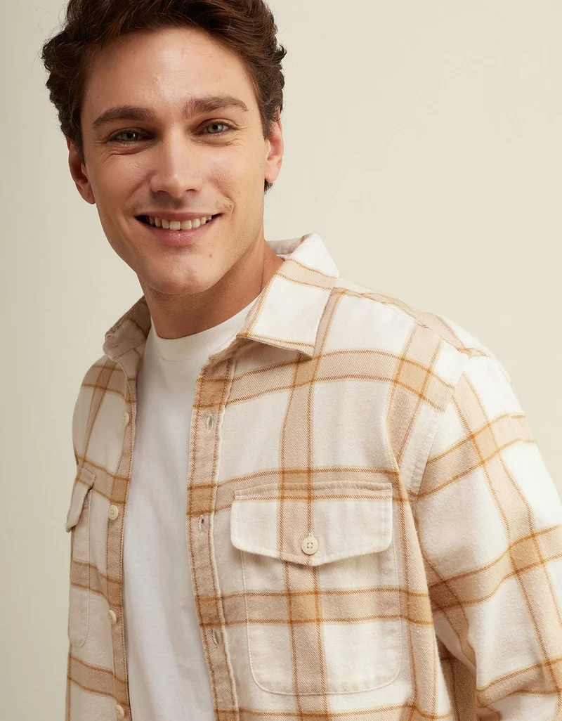 American Eagle  AE Relaxed Fit Everyday Flannel Shirt for Men | Best Price UAE