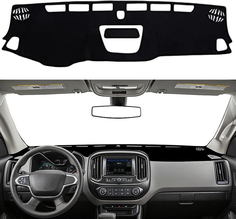 YOFAMO Dashboard Cover Mat for Chevrolet Colorado 2015-2022 - Anti-Skid Protector (Black Edge) - Image 1