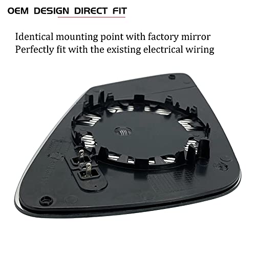 SKARUMMER Driver Left Side Mirror Replacement for BMW 228i 320i 328i 330i 335i 428i 430i 435i 440i 535i 550i 640i i3 M2 M3 M4 M5 M6 X1 & More - Side View Heated Convex Mirror Glass - Image 4