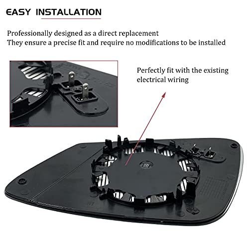 SKARUMMER Driver Left Side Mirror Replacement for BMW 228i 320i 328i 330i 335i 428i 430i 435i 440i 535i 550i 640i i3 M2 M3 M4 M5 M6 X1 & More - Side View Heated Convex Mirror Glass - Image 5