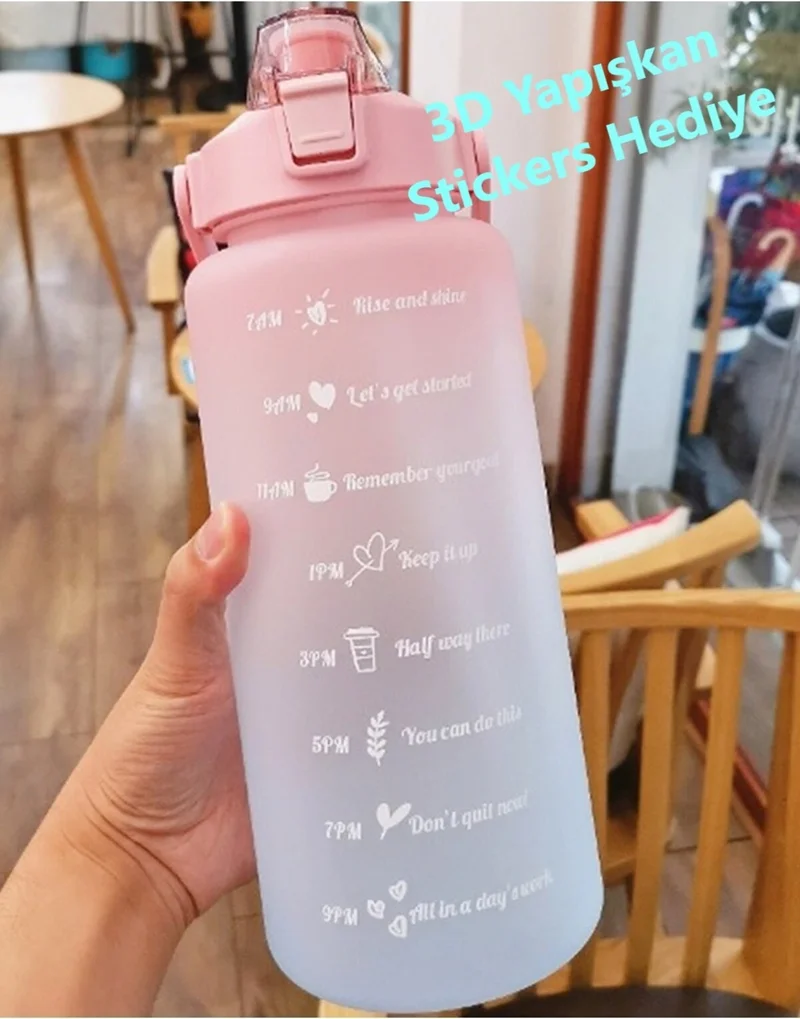 Duffa Motivational Water Bottle Water Bottle Water Bottle 2 Lt Tritan Gym Water Bottle Bpa Free Water Bottle