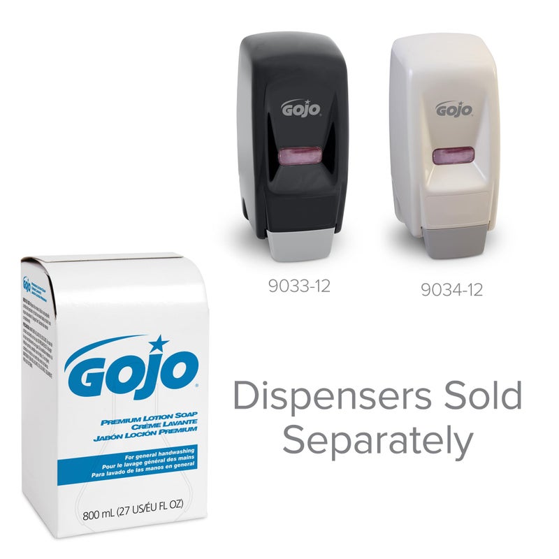 GOJO Premium Lotion Soap, Waterfall Fragrance, 800 mL Lotion Hand Soap Refill 800 Series Bag-in-Box Soap Dispenser (Pack of 12) - 9106-12 - Image 5