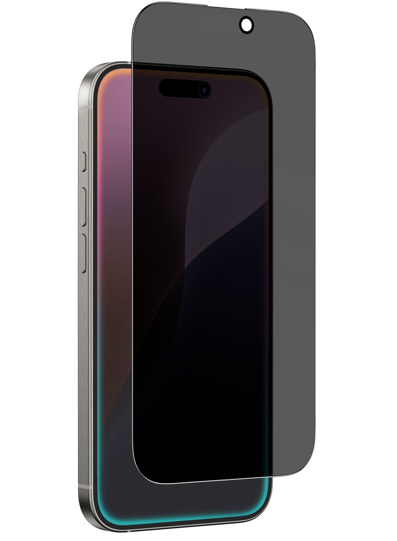 AMAZINGthing Privacy Supreme Glass Full Cover for iPhone 16 Screen Protector Tempered Glass with Easy Install Tray - [28 Degree Privacy 2.75D] - Image 2