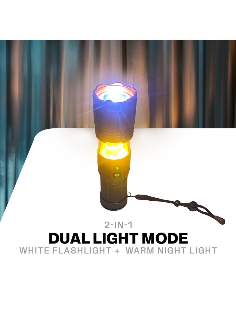 Rechargeable High Power Flashlight - 2 in 1 Powerful Flashlight & Night Light - Image 2