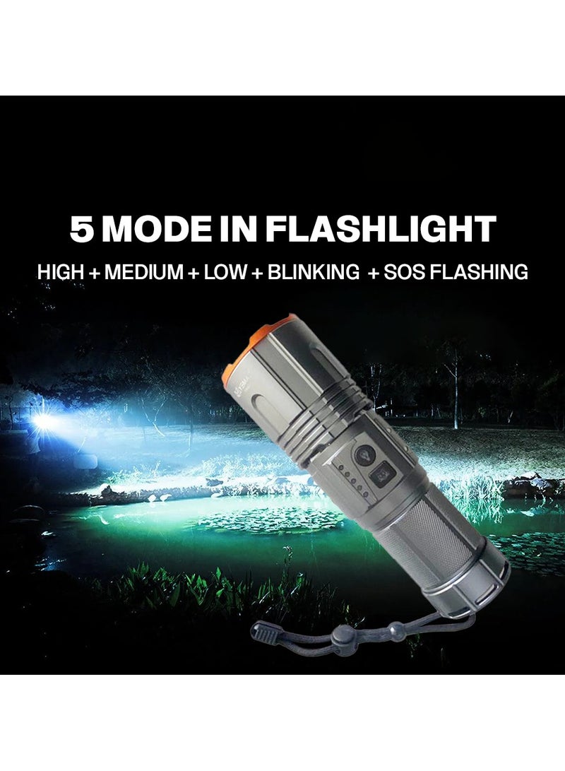 Rechargeable High Power Flashlight - 2 in 1 Powerful Flashlight & Night Light - Image 4