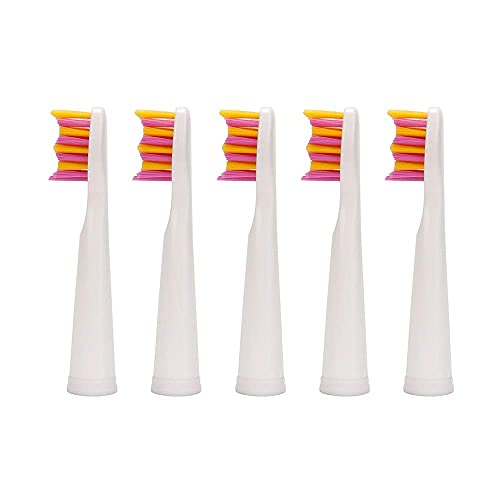 YUNCHI Toothbrush Replacement Heads Compatible with Fairywill FW-D1/D3/D7/D8/507/508/551/917/959, ATMOKO, Gloridea, Sboly, WOVIDA, YUNCHI Y1 Sonic Electric Toothbrushes, 5 Pack - Pink - Image 5