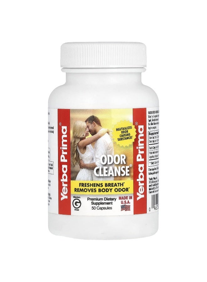 Yerba Prima يربا بريما، تنظيف الرائحة، 75 ملغ، 50 كبسولة - Image 1