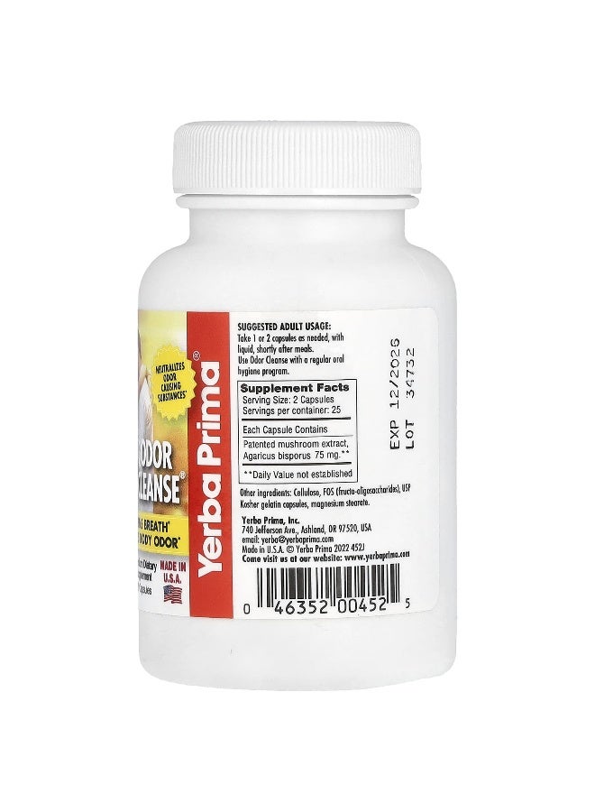 Yerba Prima يربا بريما، تنظيف الرائحة، 75 ملغ، 50 كبسولة - Image 2